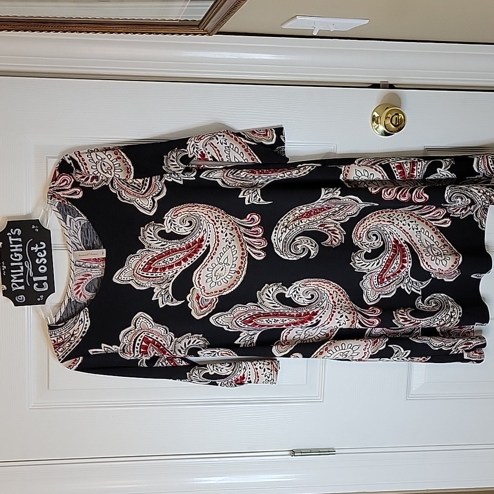 Discount Divas Boutique Dress Black Tan Gold Red Small